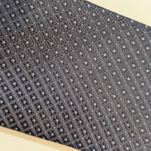 Michael Kors Silk Tie - Geometric Print - Grey - Picture 7 of 8